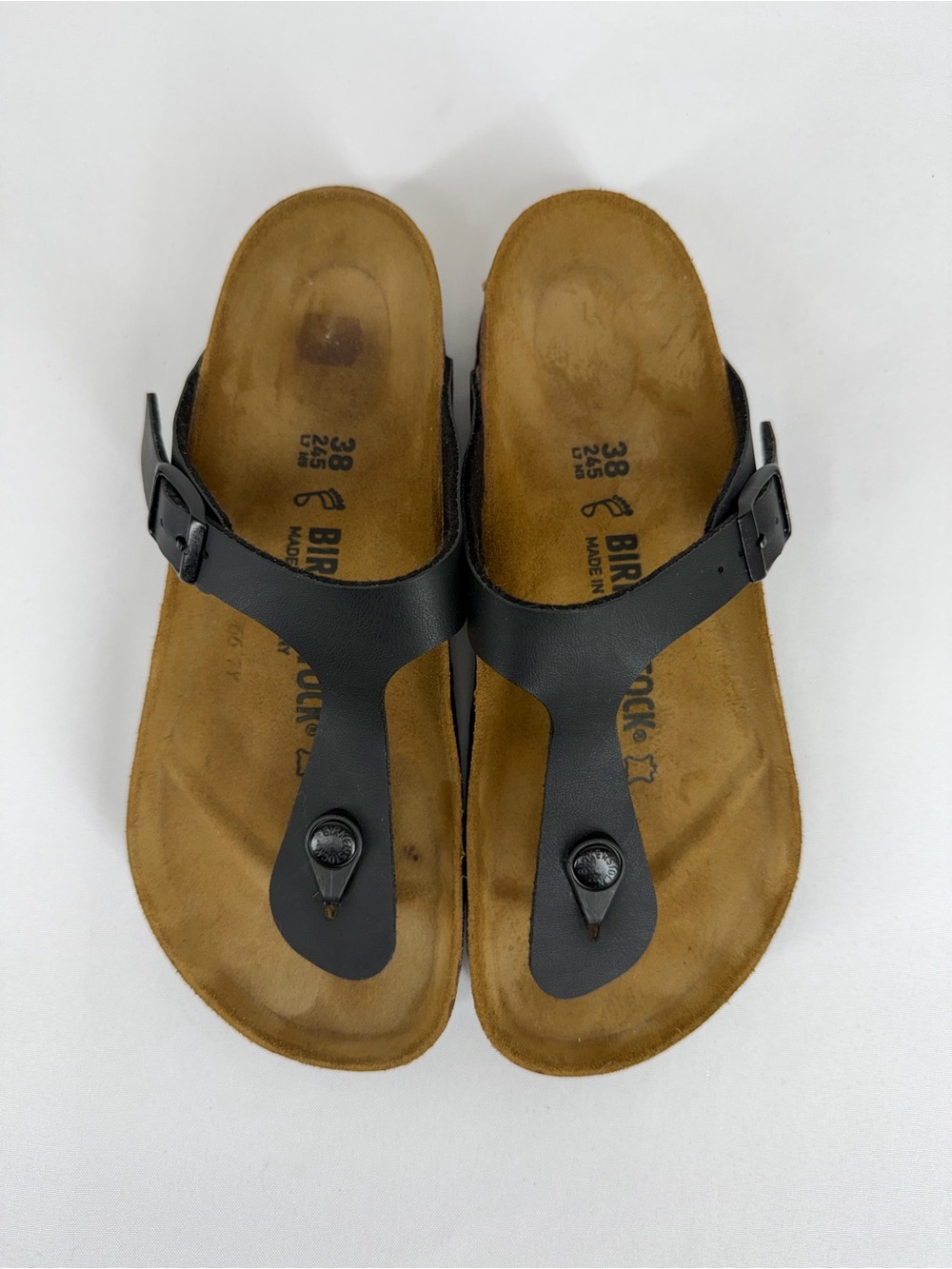 Birkenstock Women’s size 38 / 7 Gizeh Black Thong Sandals - Picture 3 of 13